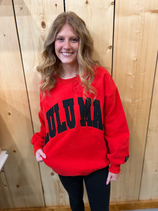 LULU MAC Red/Black Sweatshirt