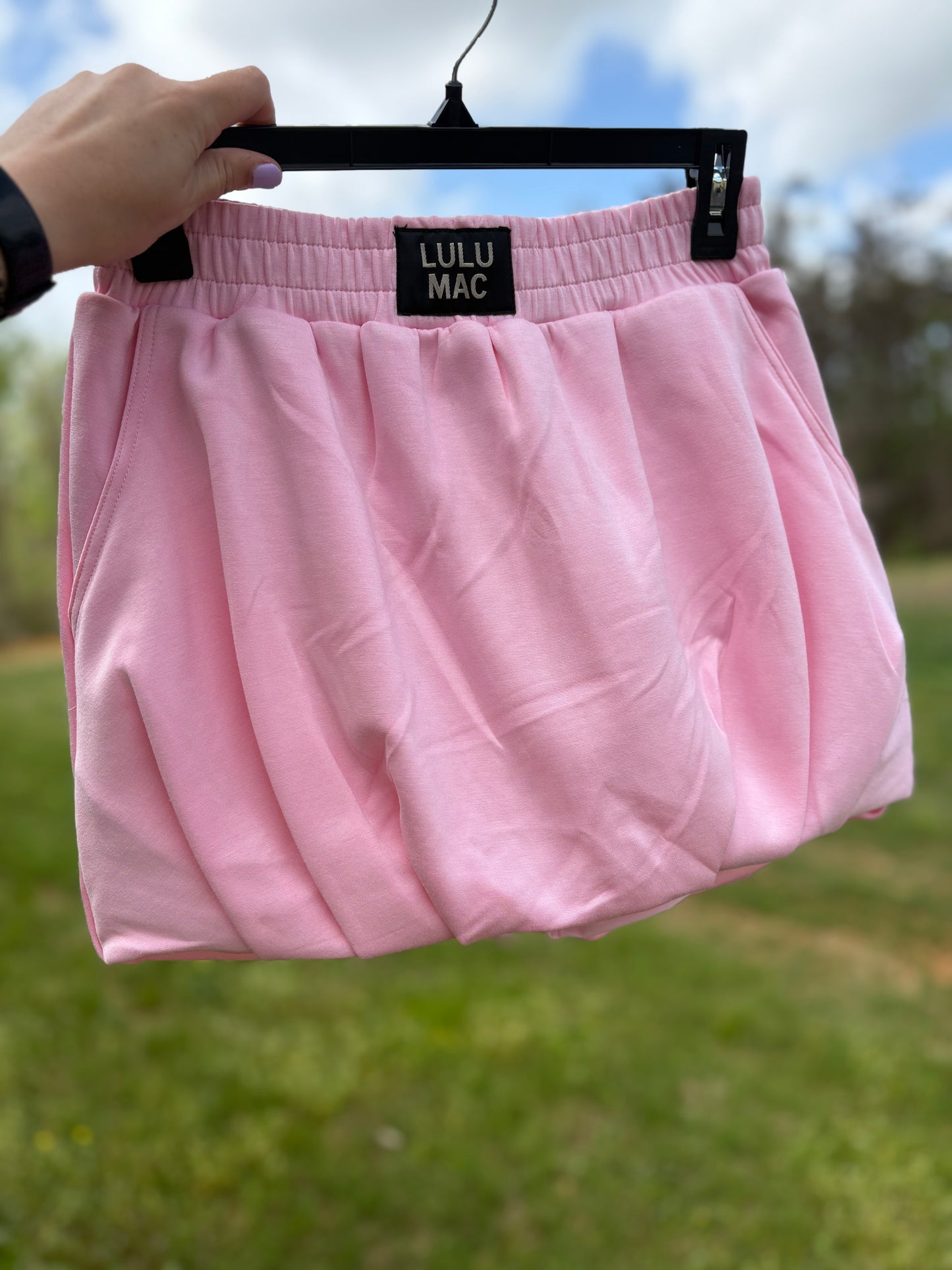 LULU MAC Light Pink Bubble Skirt w/ built in shorts