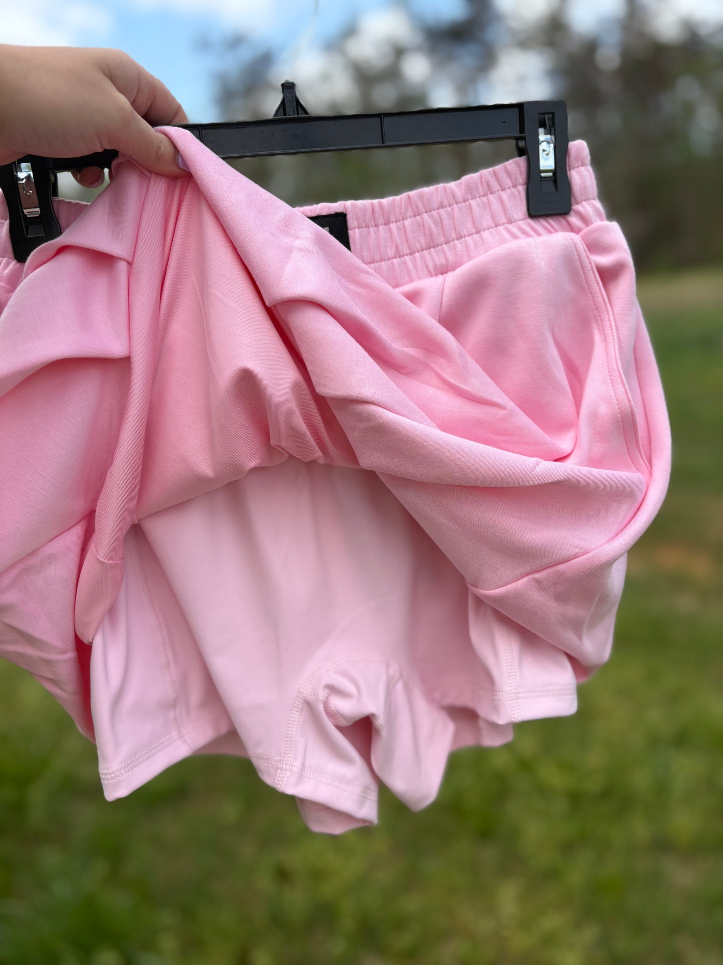 LULU MAC Light Pink Bubble Skirt w/ built in shorts