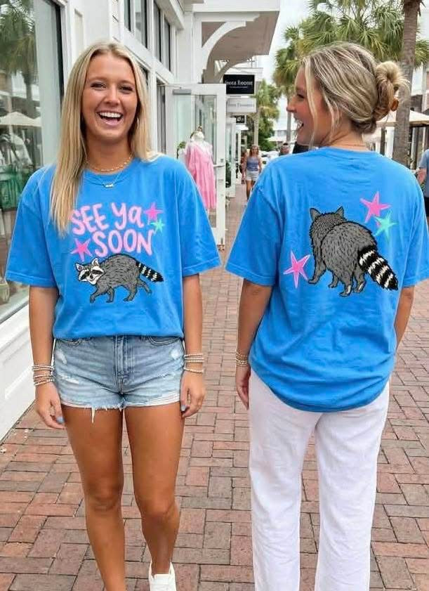 See You Soon Raccoon Comfort Color Short Sleeve