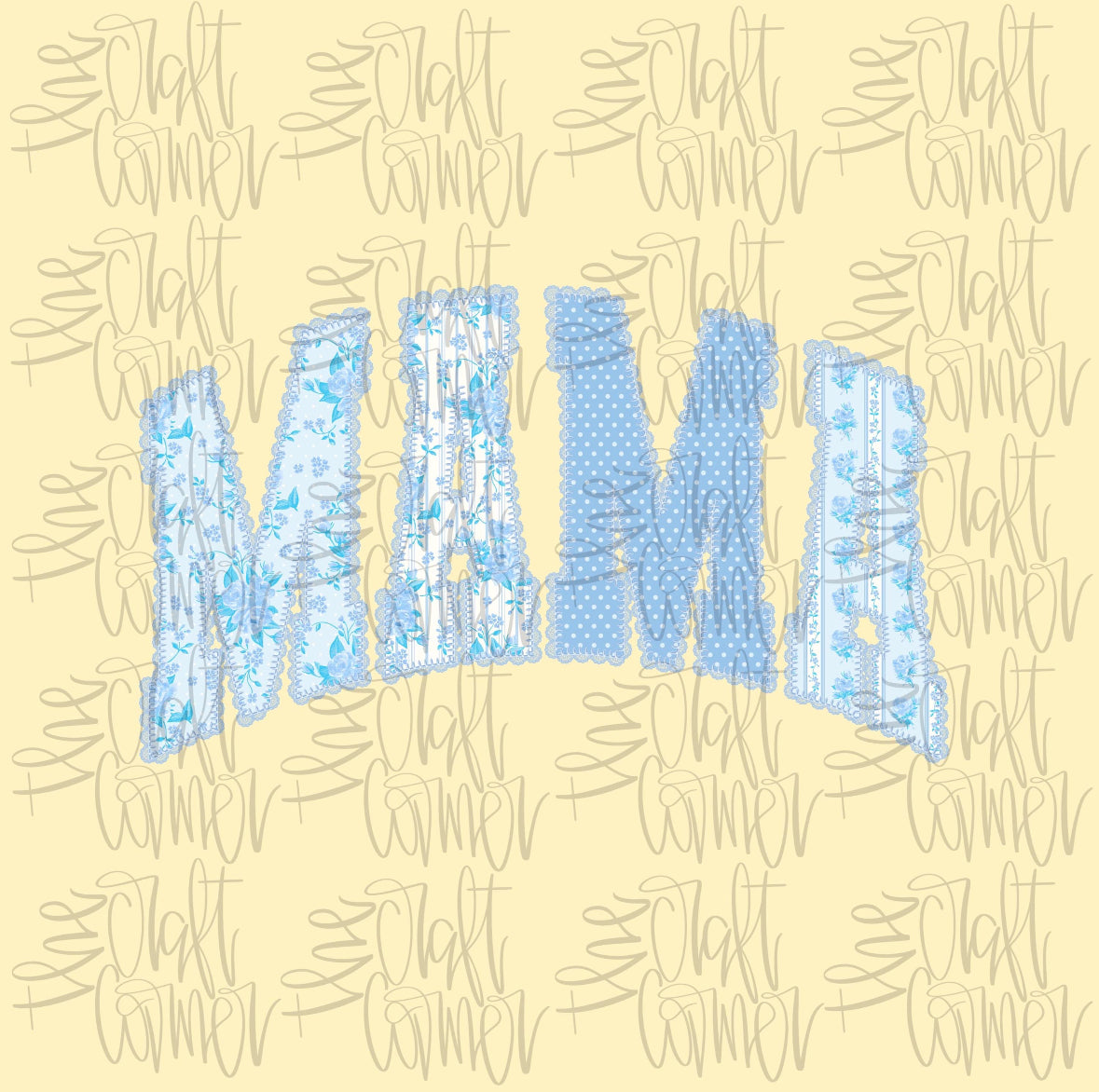 Blue Lace MAMA Comfort Color Short Sleeve