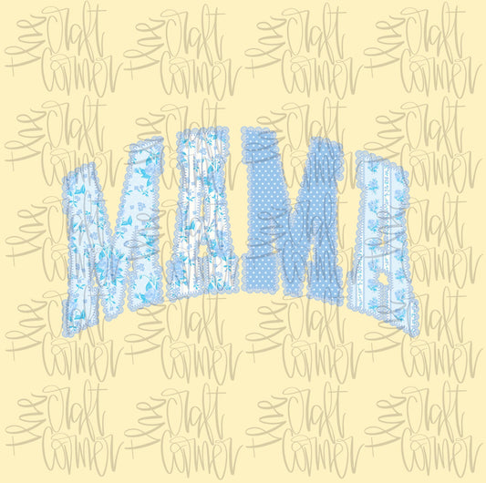 Blue Lace MAMA Comfort Color Short Sleeve