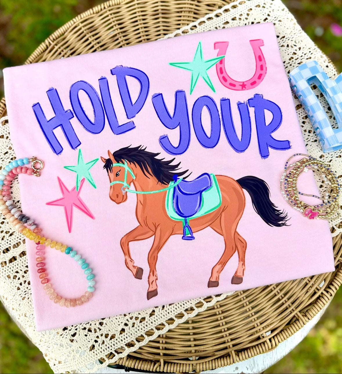 Hold Your Horses Comfort Color Short Sleeve