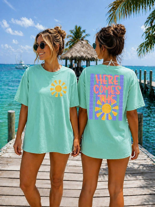 Here Comes The Sun Comfort Color Short Sleeve/Tank Top