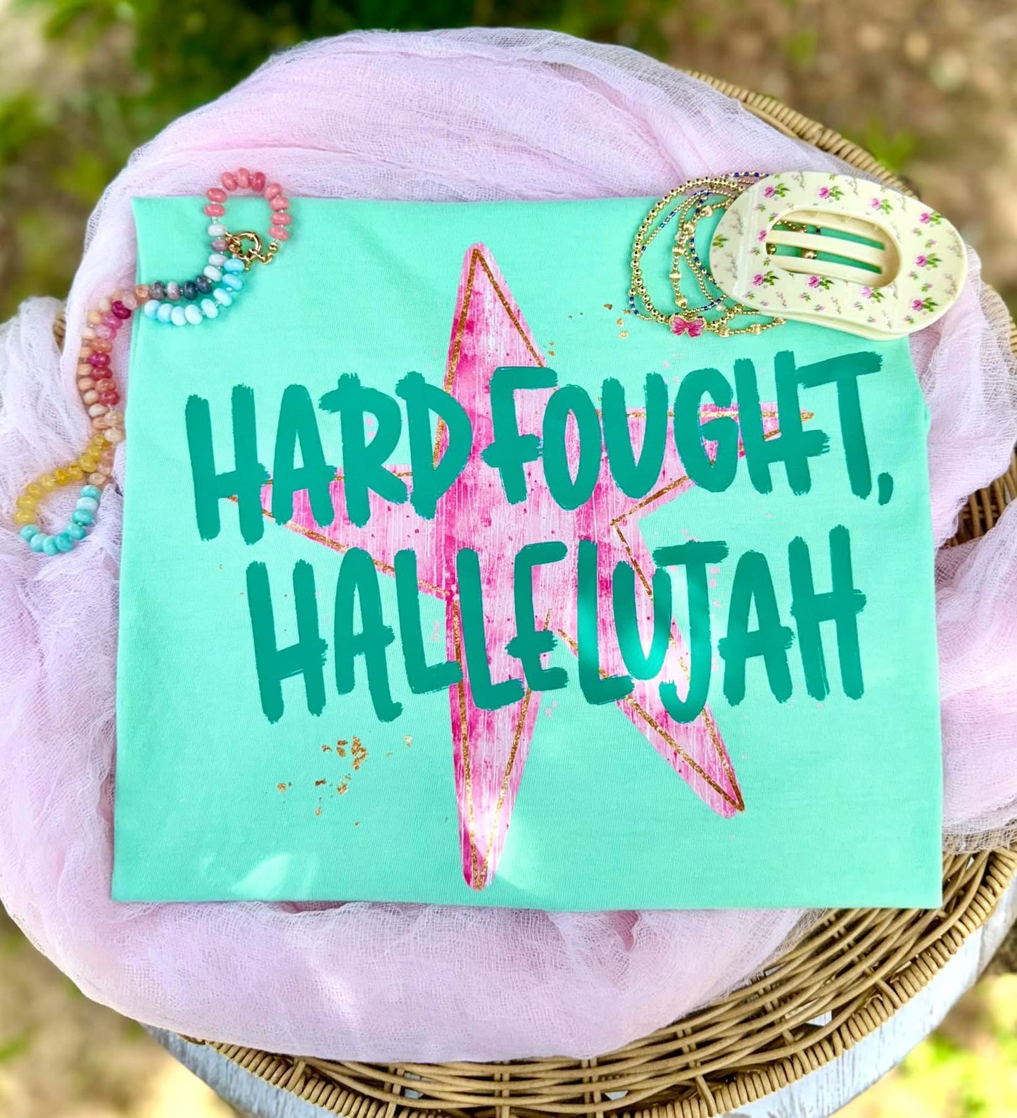 Hard Fought, Hallelujah Comfort Color Short Sleeve