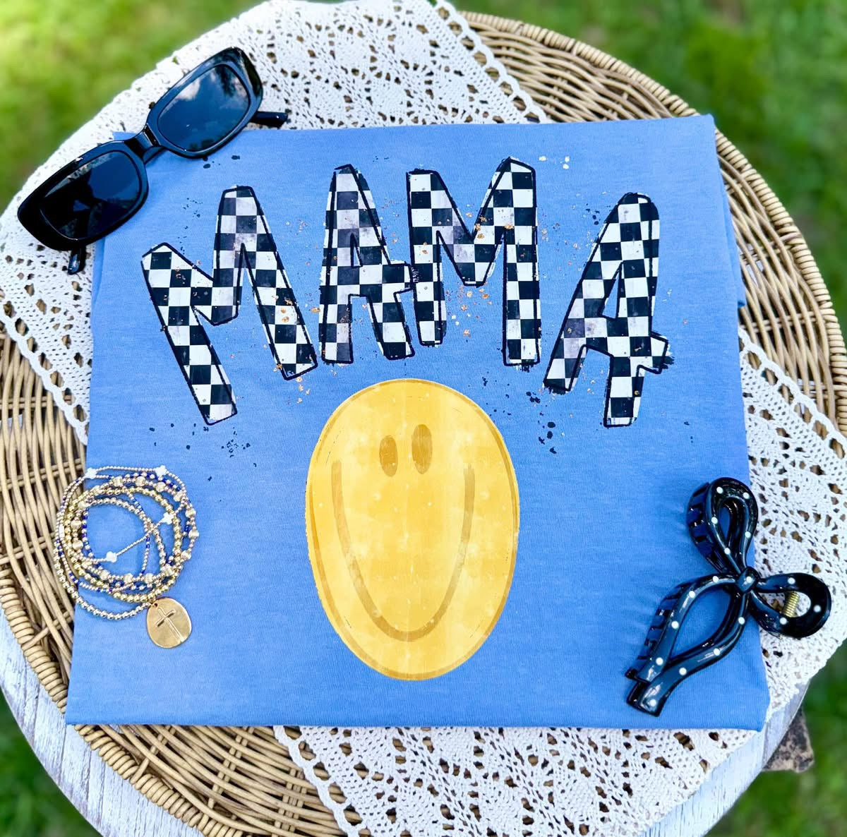 Smiley/Star MAMA Comfort Color Short Sleeve