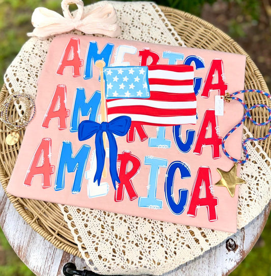America Trio Comfort Color Short Sleeve