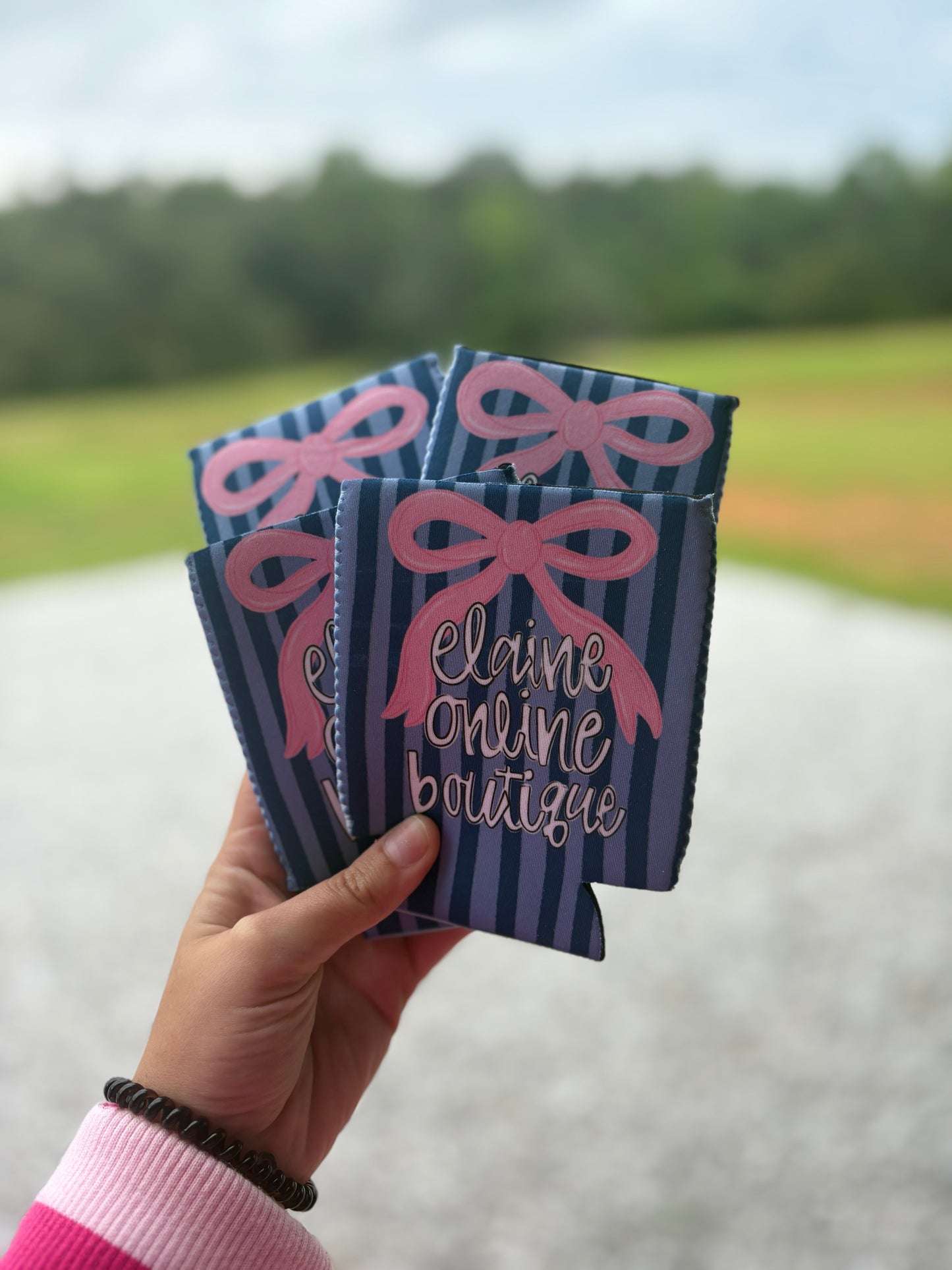 Elaine Online Boutique Logo Koozie