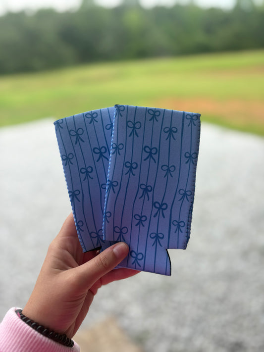 Blue Bow Koozie