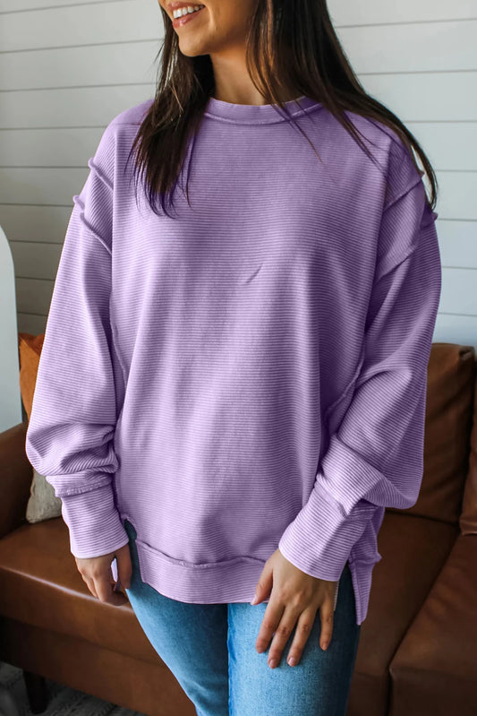 PRE-ORDER Lavendula Ribbed Long Sleeve Top