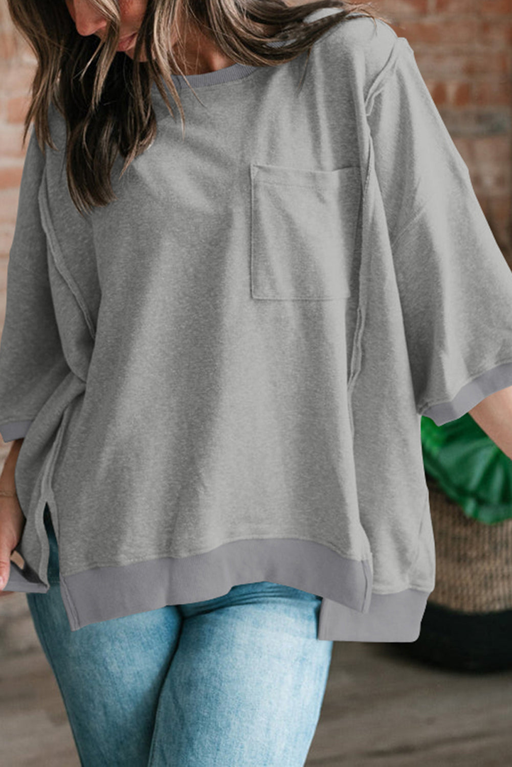 PRE-ORDER Light Grey Loose Top