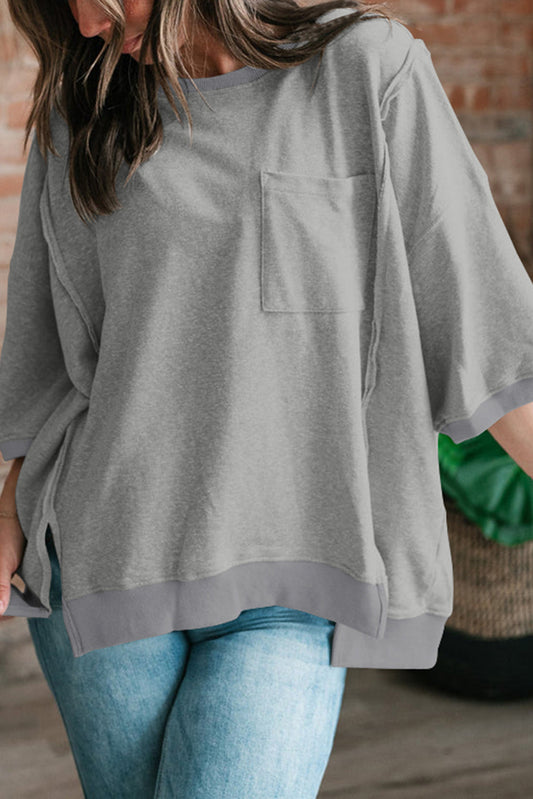 PRE-ORDER Light Grey Loose Top
