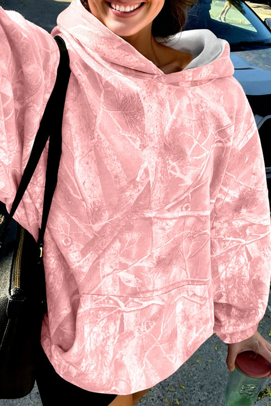 PRE-ORDER Light Pink Camouflage Woodland Hoodie
