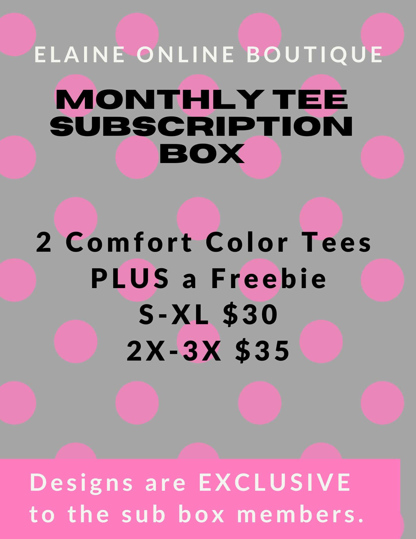 Monthly Tee Subscription Box *JUNE*