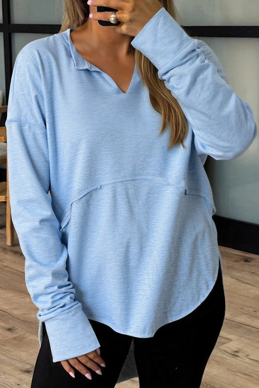 PRE-ORDER Sky Blue Long Sleeve Top