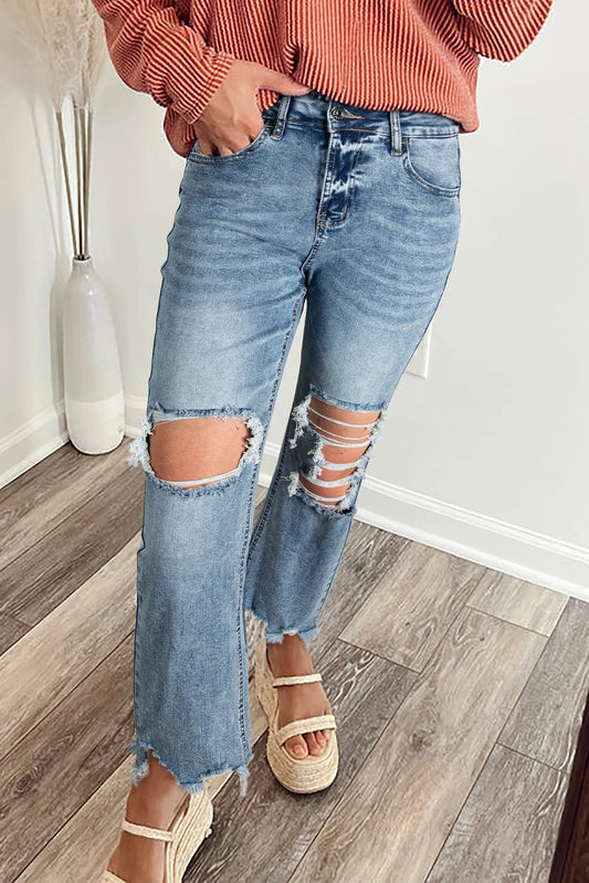 PRE-ORDER Myosotis Raw Hem Jeans
