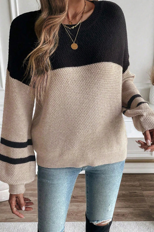 PRE-ORDER Parchment Color Block Casual Sweater
