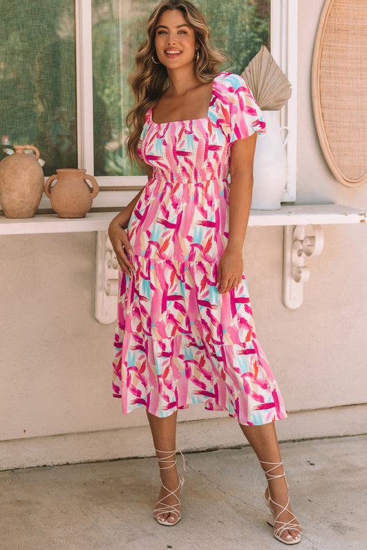 PRE-ORDER Multi Colored Midi Dress