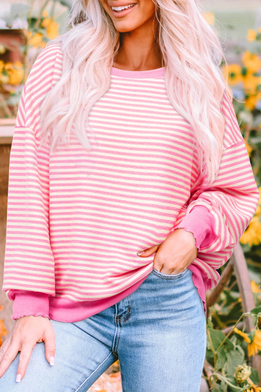 PRE-ORDER Pink Stripe Long Sleeve Top