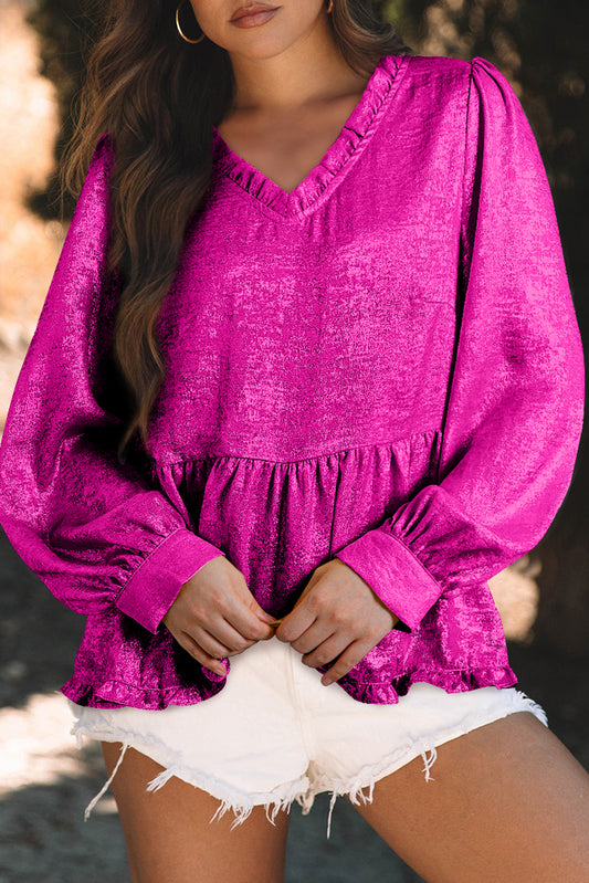 PRE-ORDER Pink Metallic Blouse