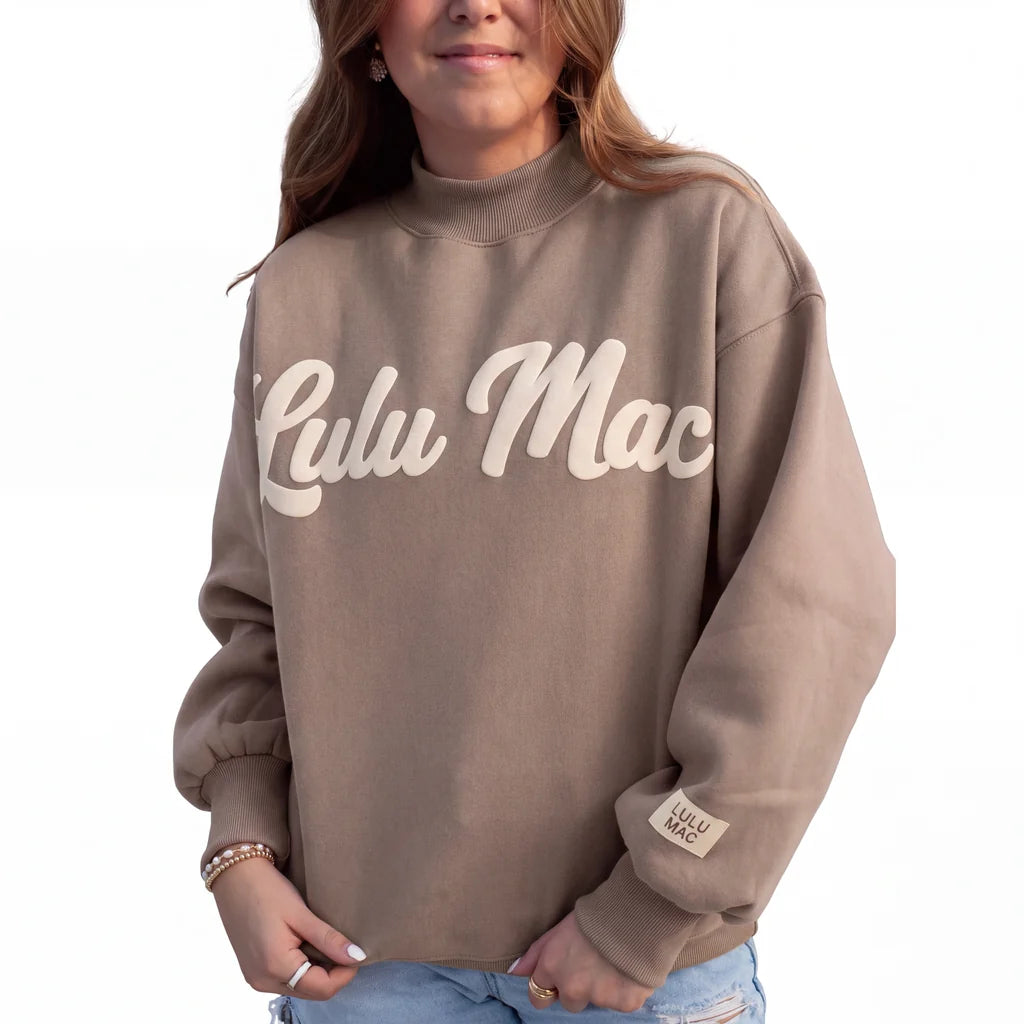 LULU MAC Script Brown/Sand Sweatshirt