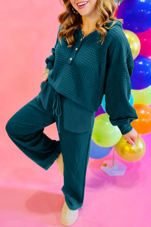 PRE-ORDER Waffled Loose Pant Set
