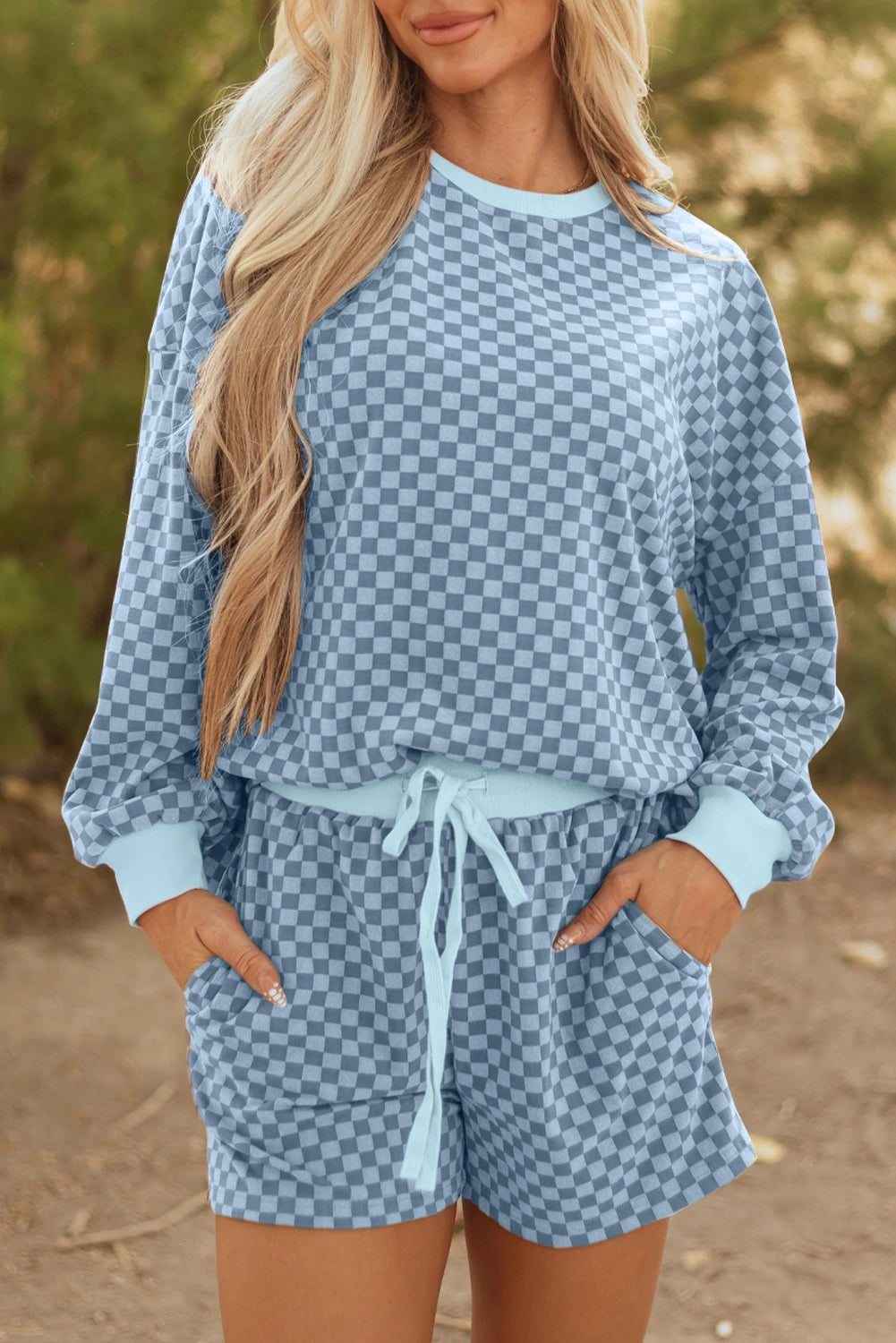 PRE-ORDER Sky Blue Check Me Out Set