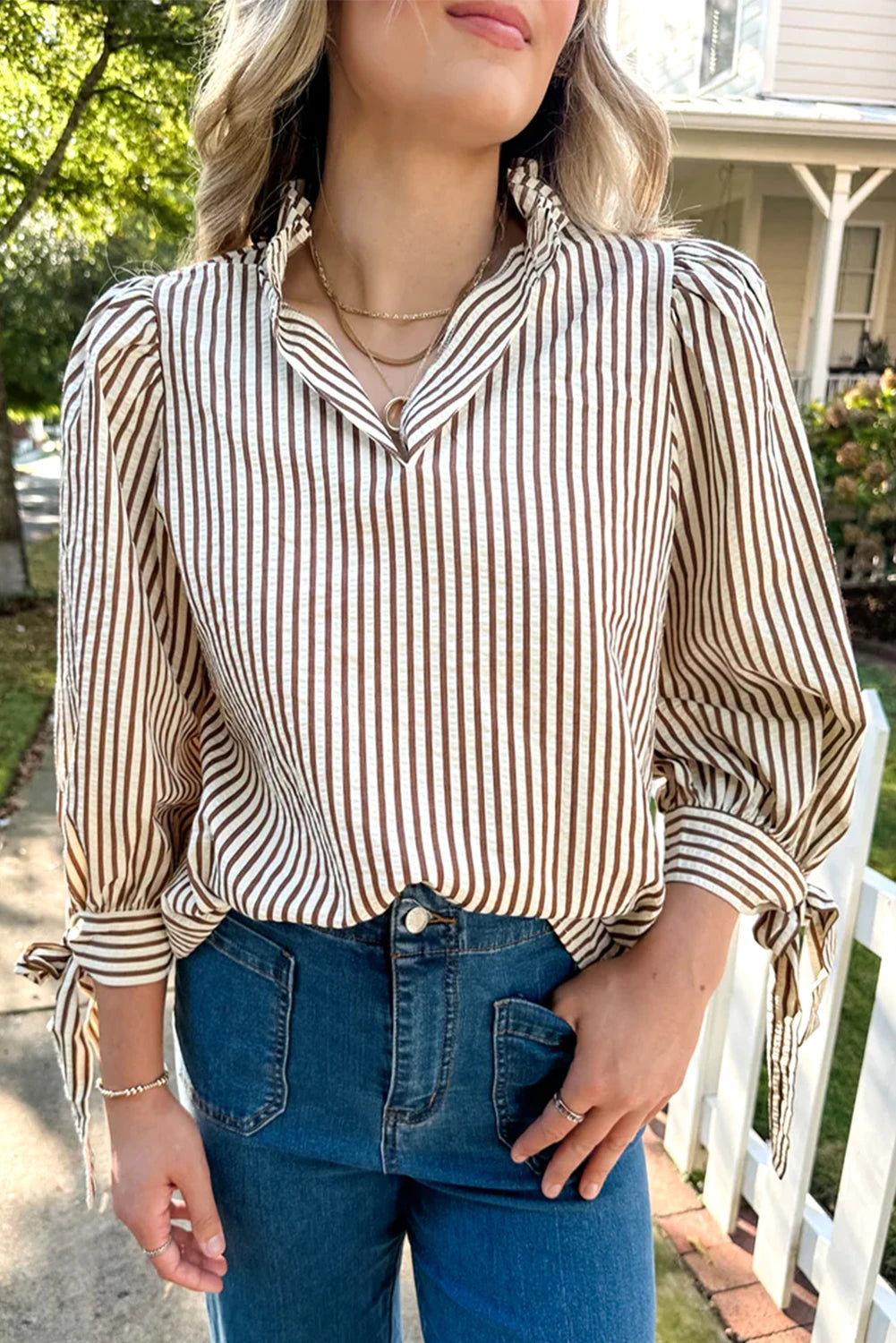 PRE-ORDER Falling for You Striped Top