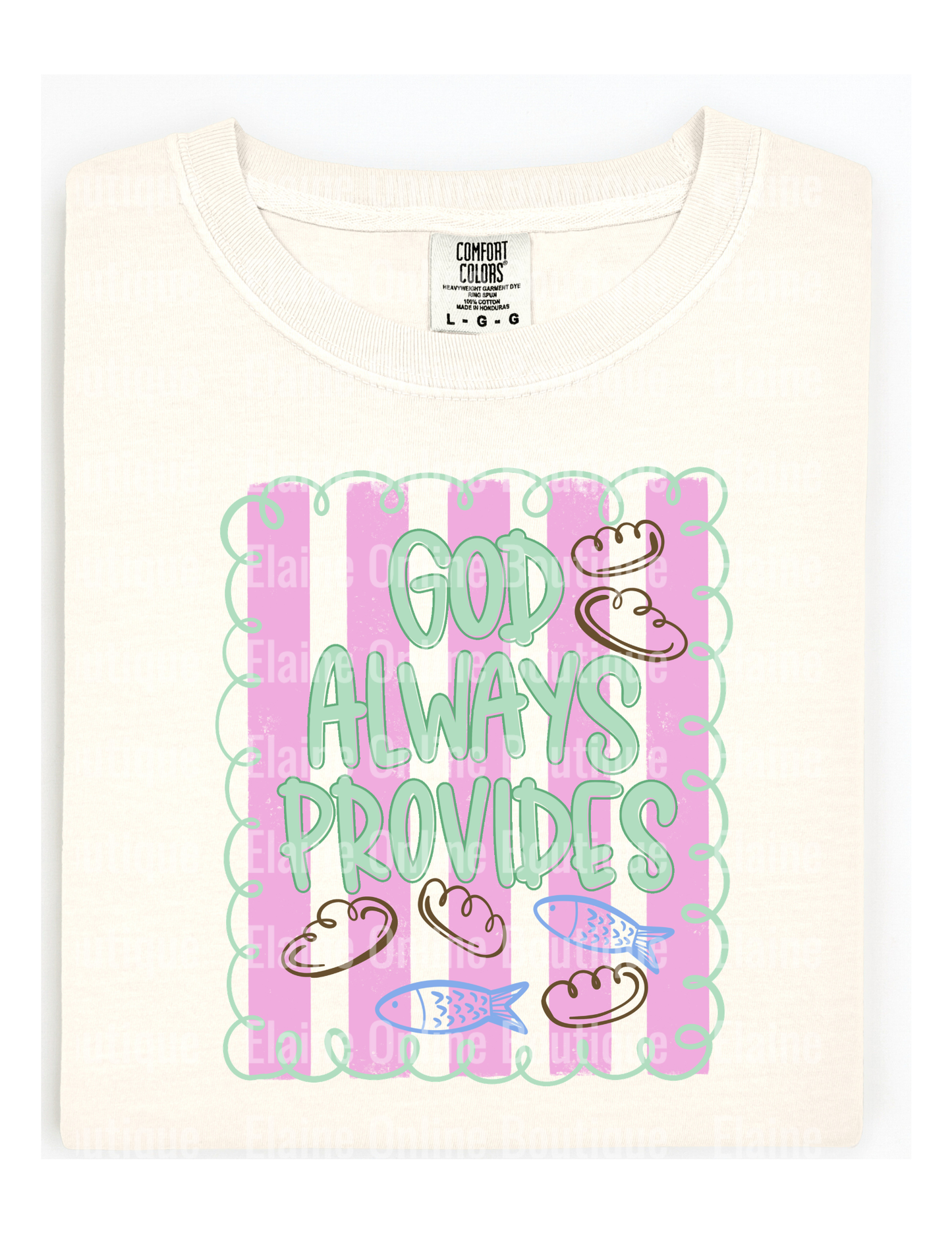 God Always Provides Comfort Color Short Sleeve
