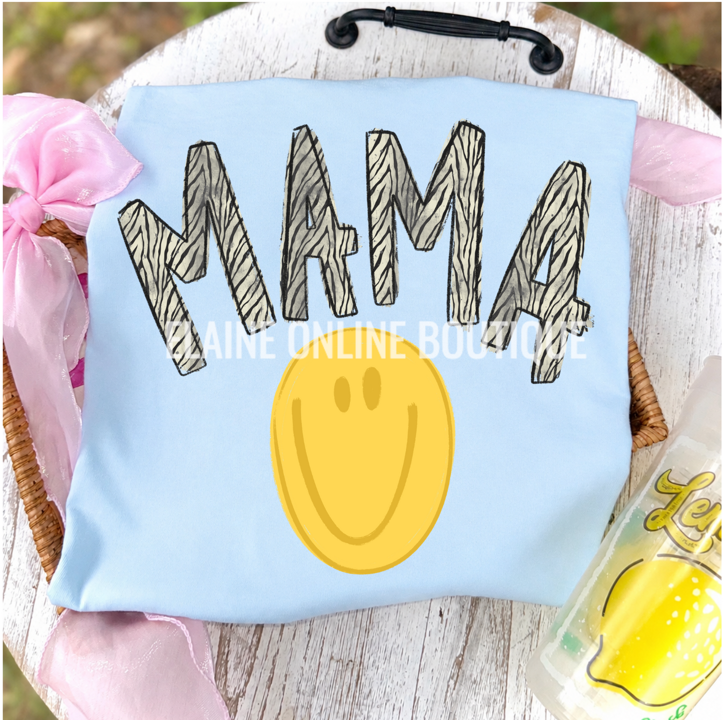 Smiley/Star MAMA Comfort Color Short Sleeve