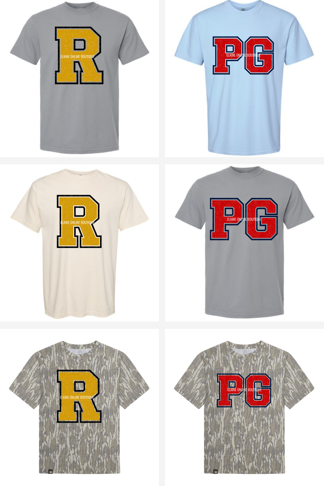 School Spirit Letter Short Sleeve Tees