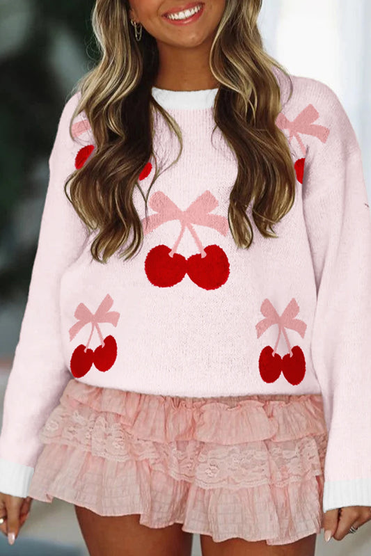PRE-ORDER Pink Cherry Sweater