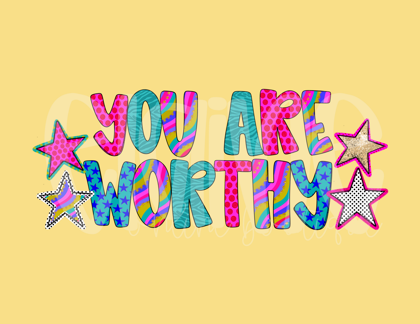 You Are Worthy Comfort Color Short Sleeve
