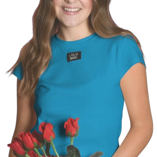 LULU MAC Baby Doll Top Teal Blue