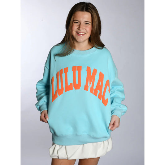 LULU MAC Blue/Coral Sweatshirt