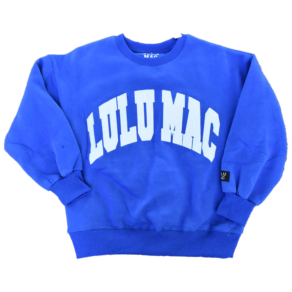 LULU MAC Royal Blue/White Sweatshirt