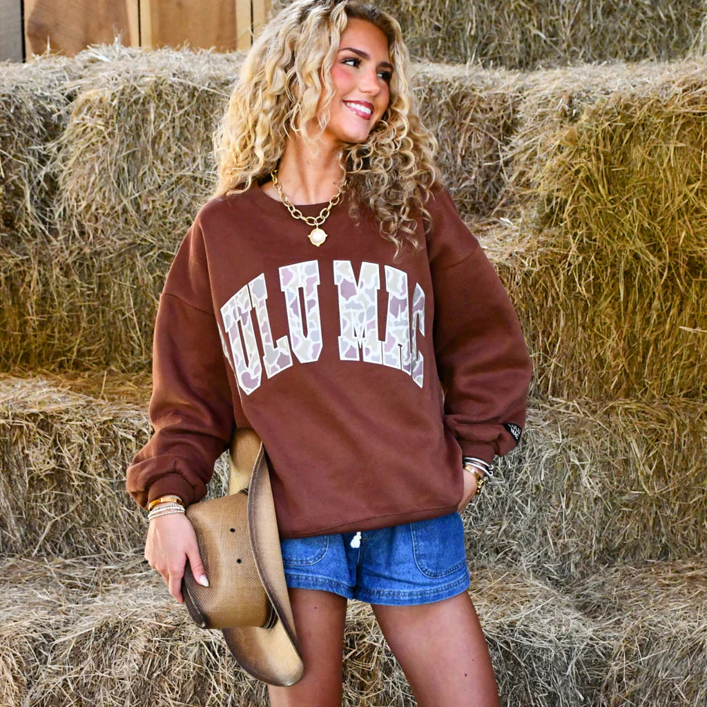 LULU MAC Brown/Camo Sweatshirt