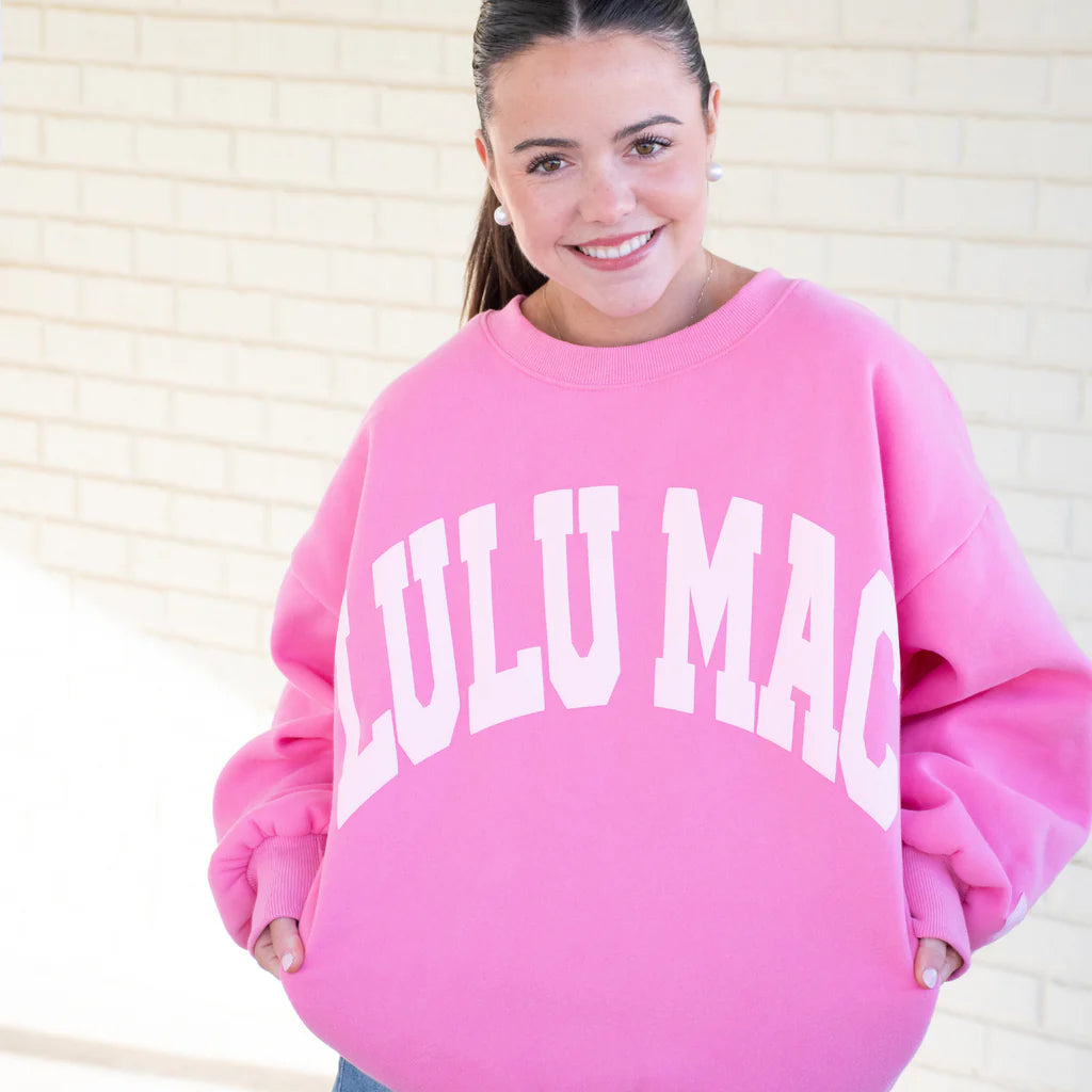 LULU MAC Pink/Light Pink Puff Sweatshirt