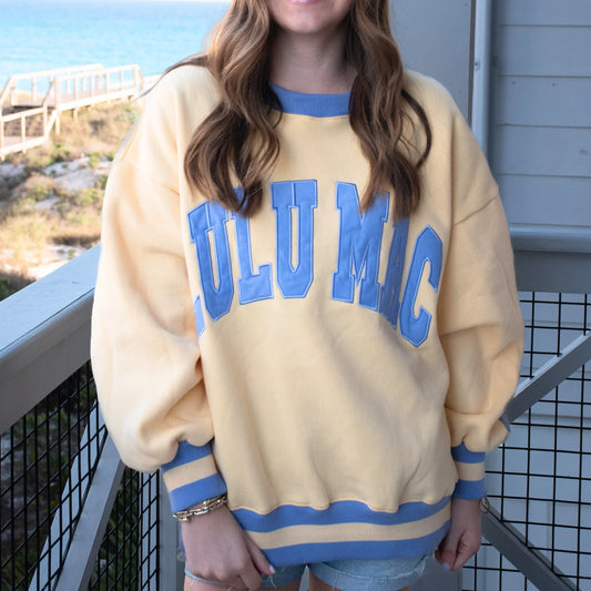 LULU MAC Butter/Lavender Social Society Sweatshirt