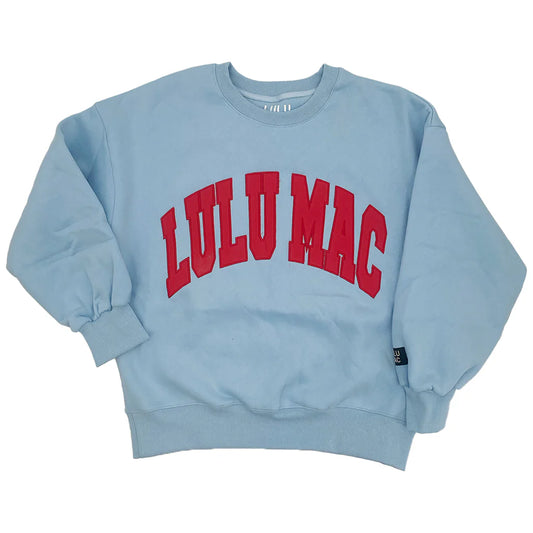 LULU MAC Light Blue/Red Sweatshirt