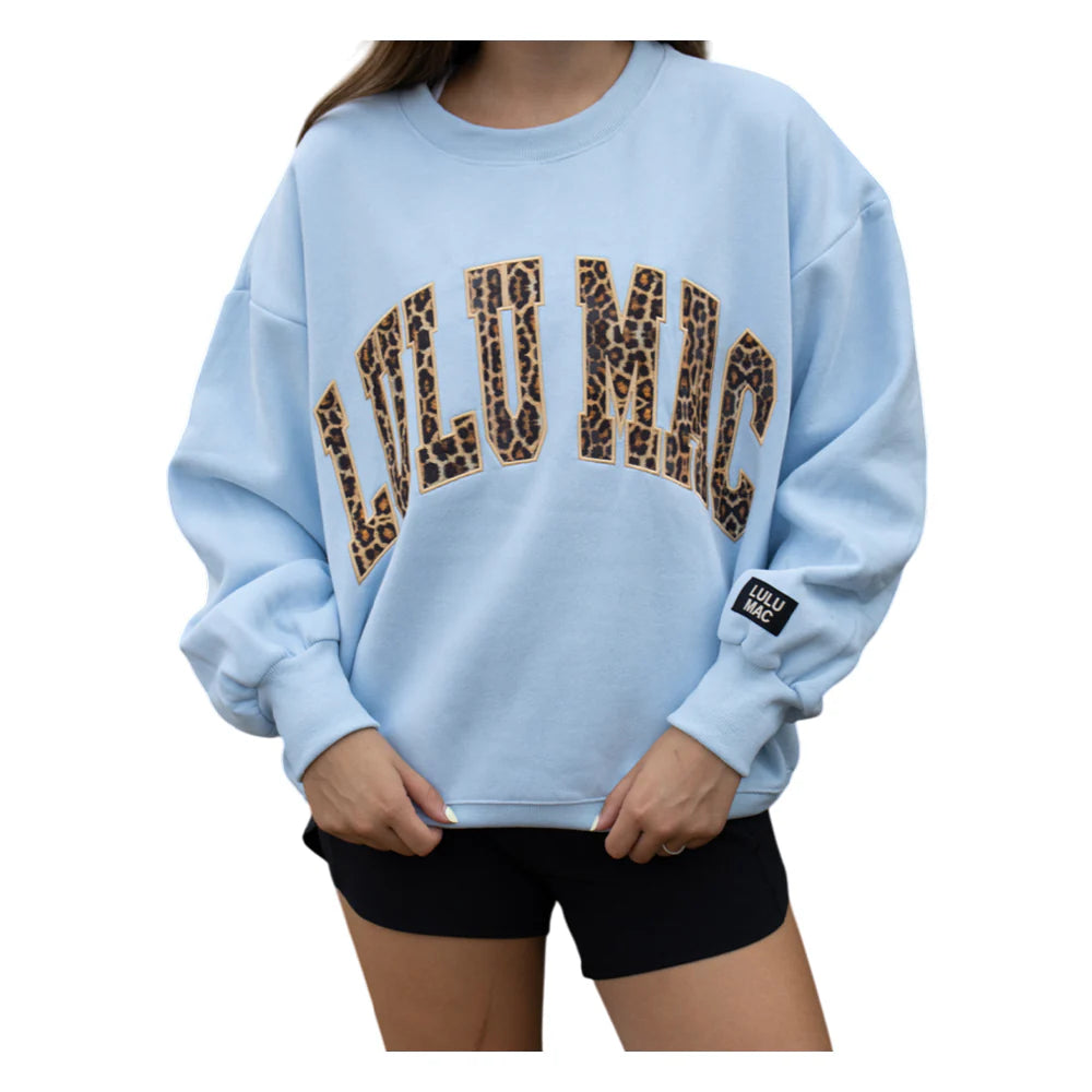 LULU MAC Light Blue/Cheetah Sweatshirt