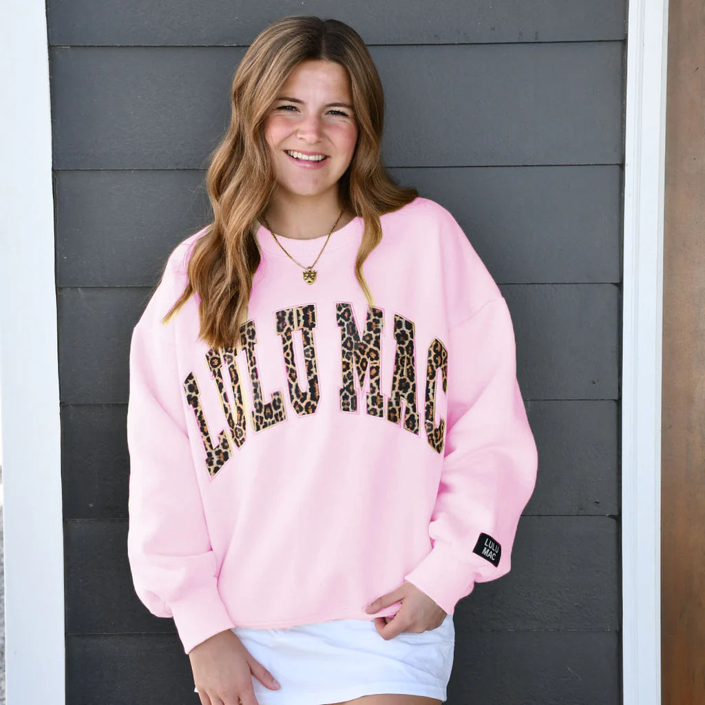 LULU MAC Light Pink/Cheetah Sweatshirt