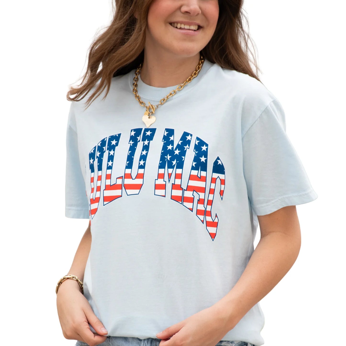 LULU MAC Stars & Stripes Chambray CC Tee