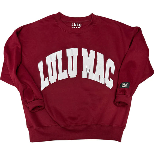 LULU MAC Maroon/White Sweatshirt