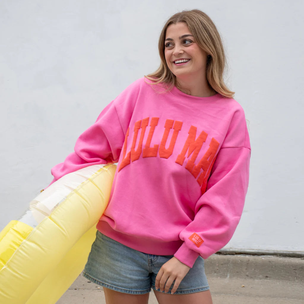 LULU MAC Pink/Orange Puff Sweatshirt