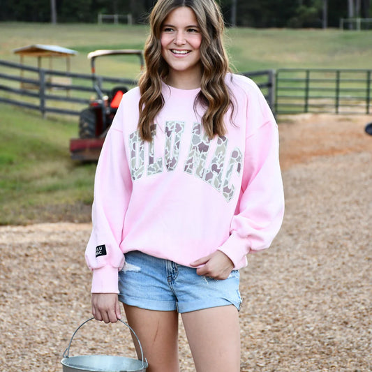 LULU MAC Pink/Camo Sweatshirt