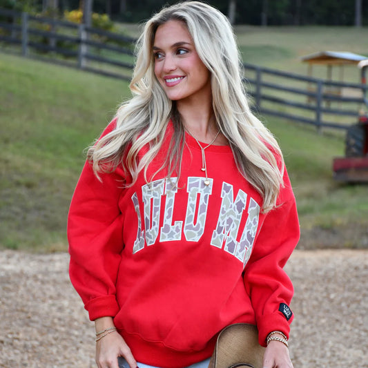 LULU MAC Red/Camo Sweatshirt