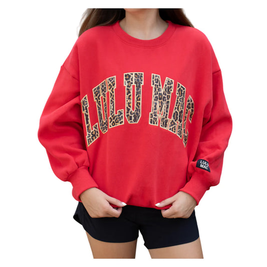 LULU MAC Red/Cheetah Sweatshirt