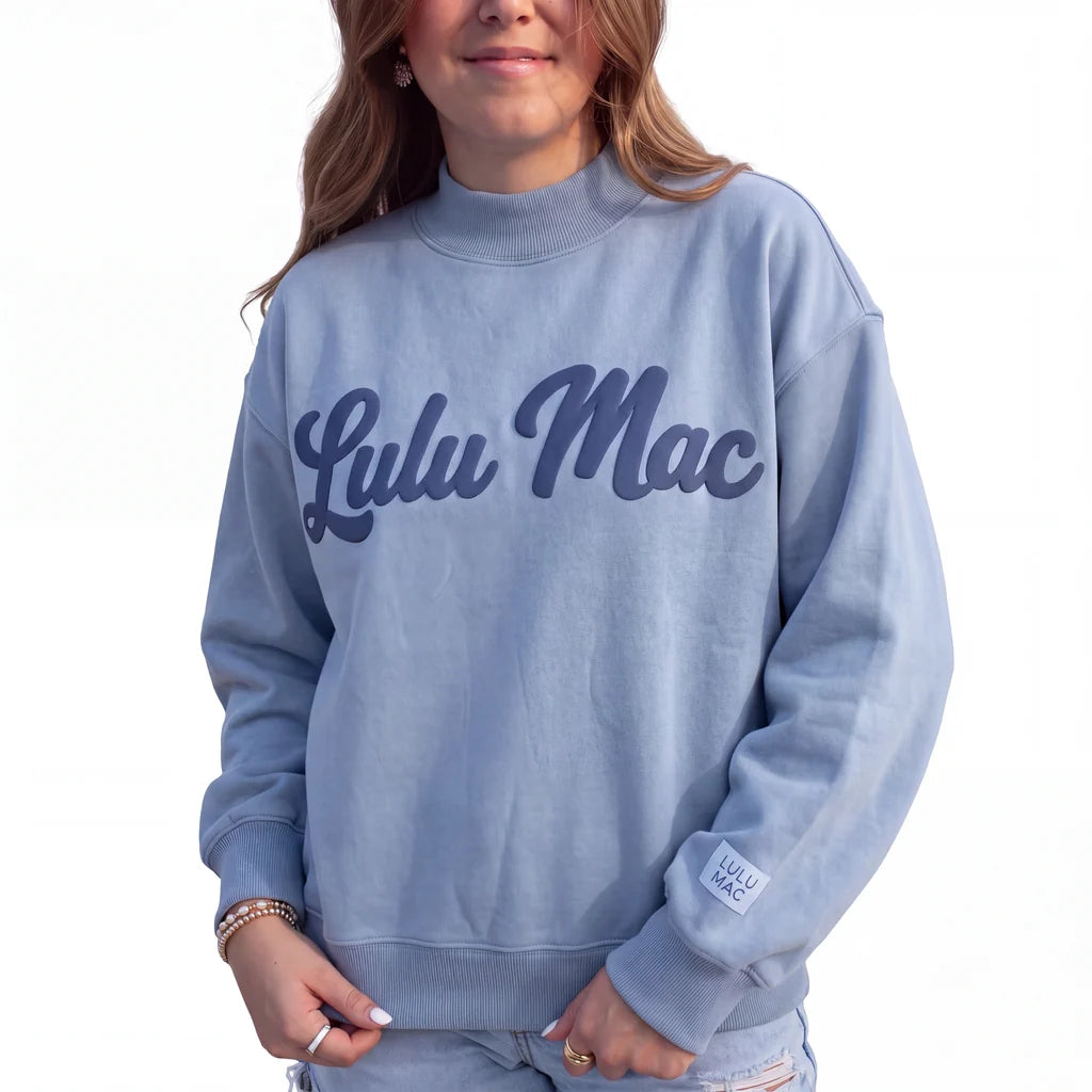 LULU MAC Script Blue/Blue Sweatshirt